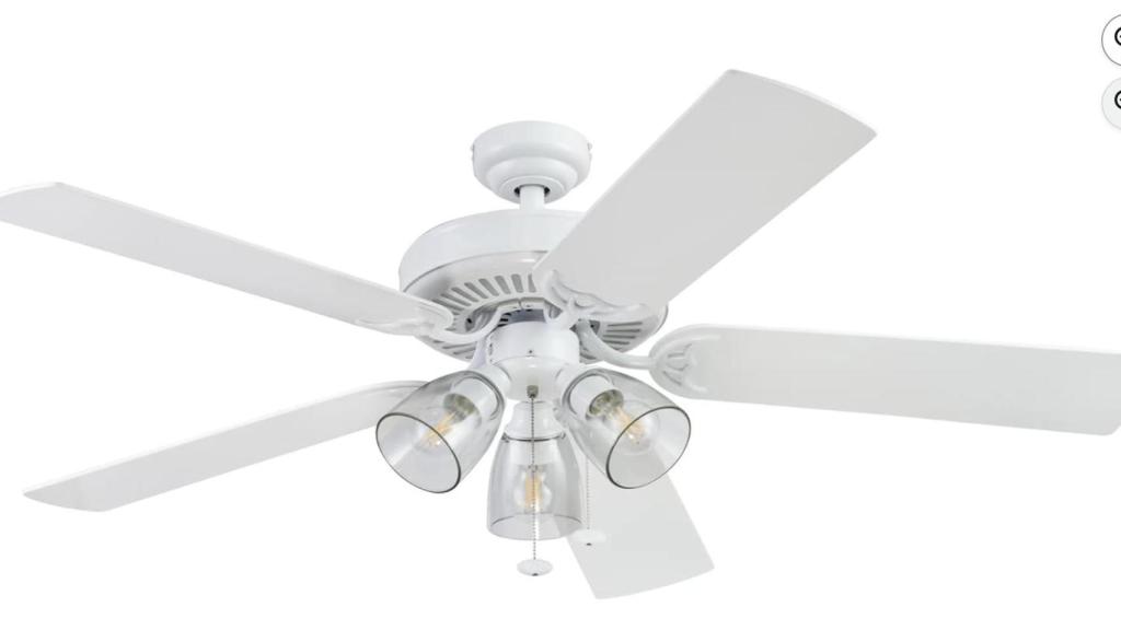 Este ventilador también cuenta con luz LED de gran potencia.