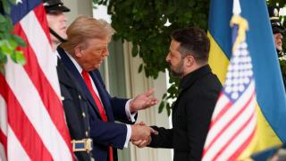 El presidente de EEUU, Donald Trump, recibe a su homólogo ucraniano, Volodímir Zelenski.