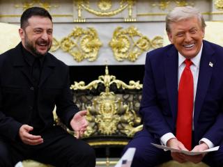 Zelensky and Trump in the Oval Office.