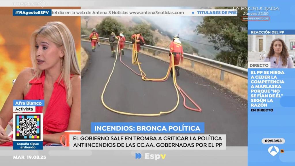 Afra Blanco en 'Espejo Público'.