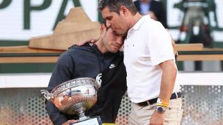 Carlos Alcaraz junto a su padre en una imagen publicada en las redes sociales del tenista