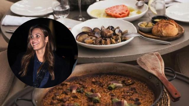 Collage del restaurante y Jessica Bueno.