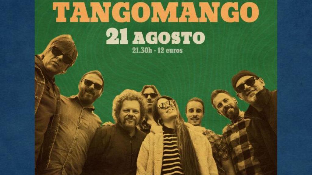 Cartel de la actuación del grupo TANGOMANGO en el BLUES & RIAS