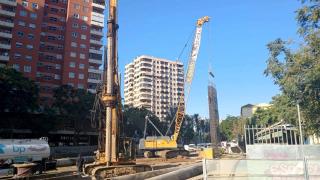 Imagen de las obras del Metro de Málaga al Hospital Civil.