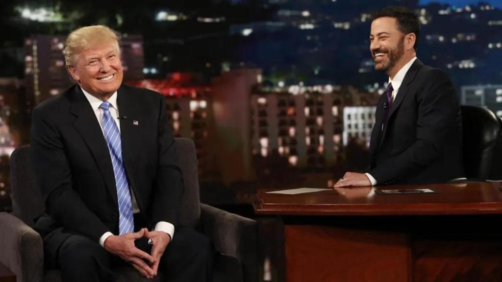 Donald Trump en el programa de Jimmy Kimmel.