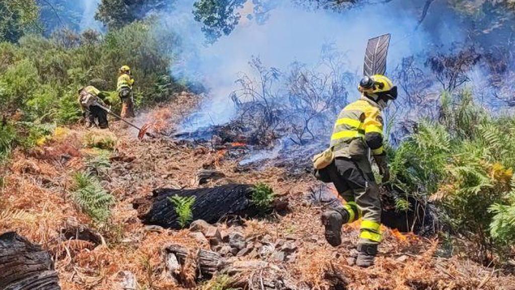 Efectivos aragoneses, en los incendios de Castilla y León.