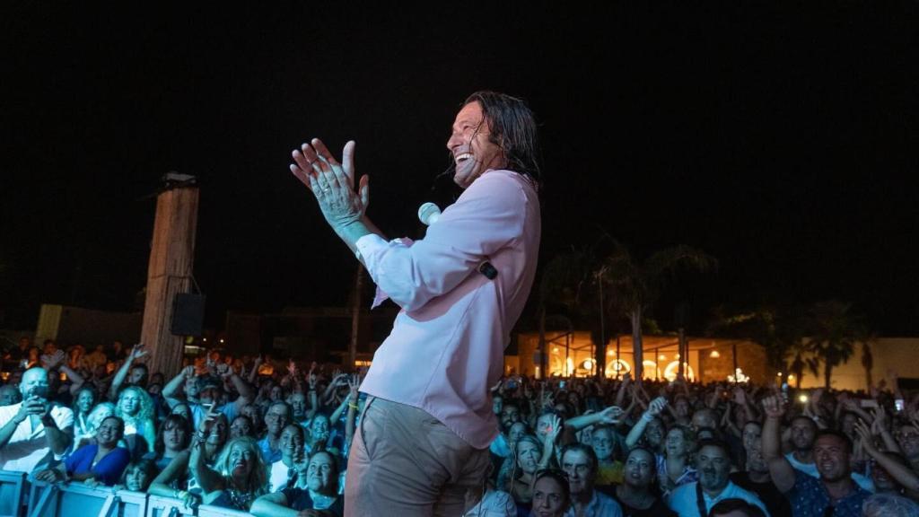 sergio López, durante un concierto a principios del mes de agosto.