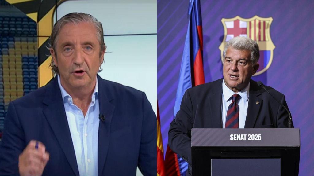 Imagen de Josep Pedrerol y Joan Laporta.