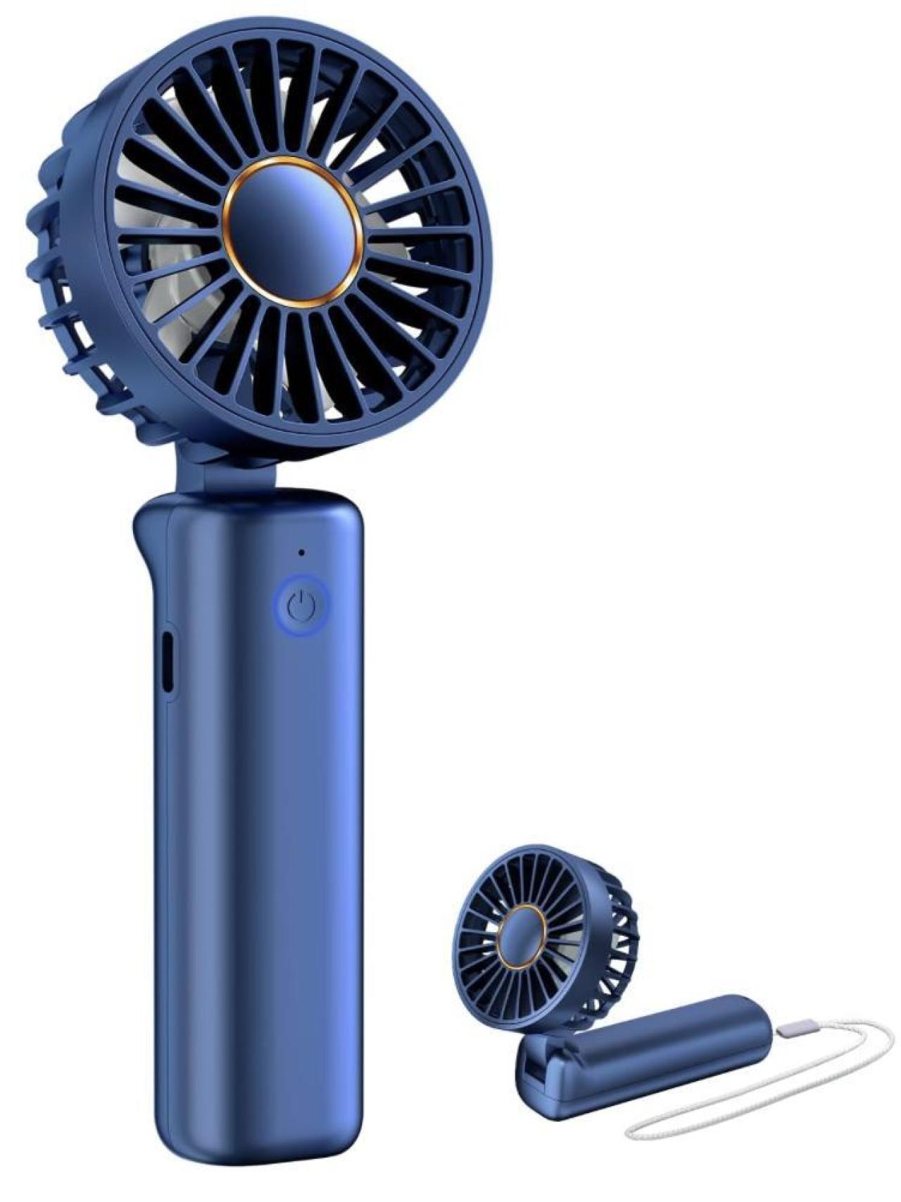 Este ventilador de mano es ideal para exteriores.