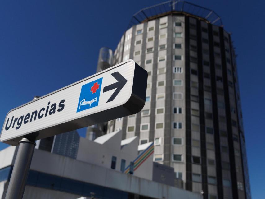 Señalización de Urgencias en el Hospital Universitario La Paz.