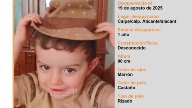 Imagen del menor desaparecido.