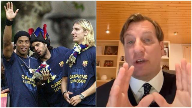 Maxi López, en su época junto a Ronaldinho en el Barça