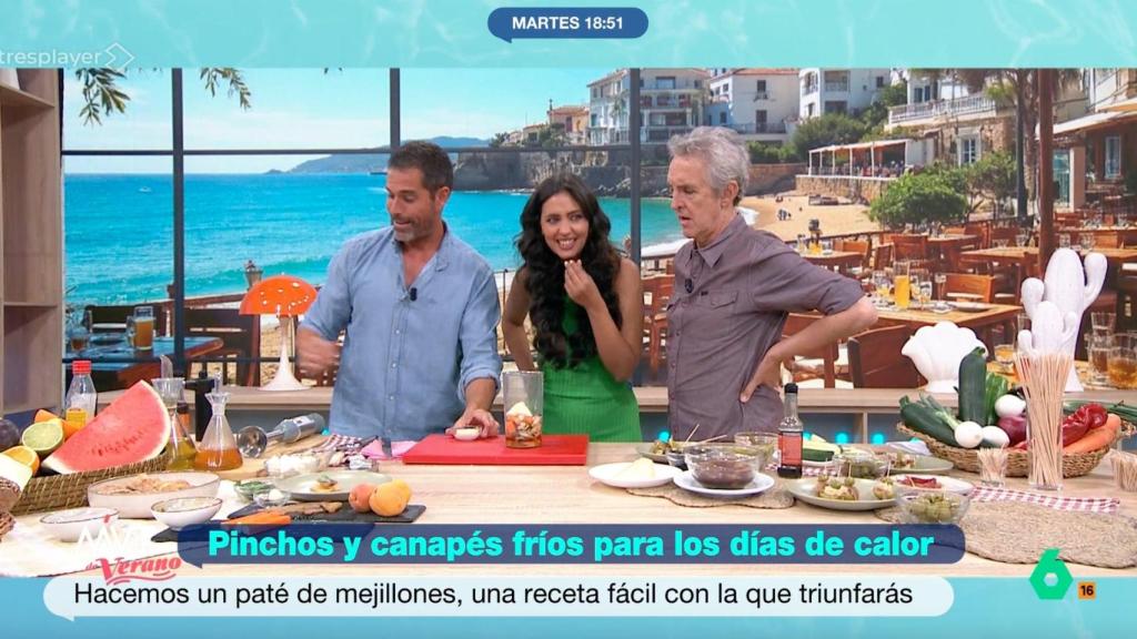 Pablo Ojeda, María Lamela y Ramoncín en 'Más Vale Tarde'.