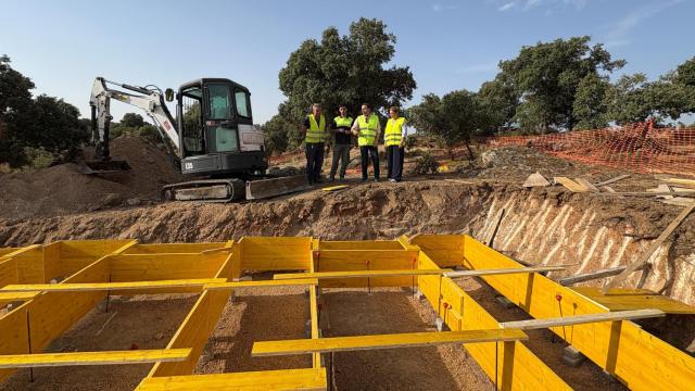 Obras en el Aula de la Naturaleza de 'El Borril'. Foto: Diputación de Toledo.