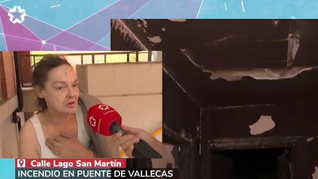 La mujer que provocó un incendio en Vallecas.