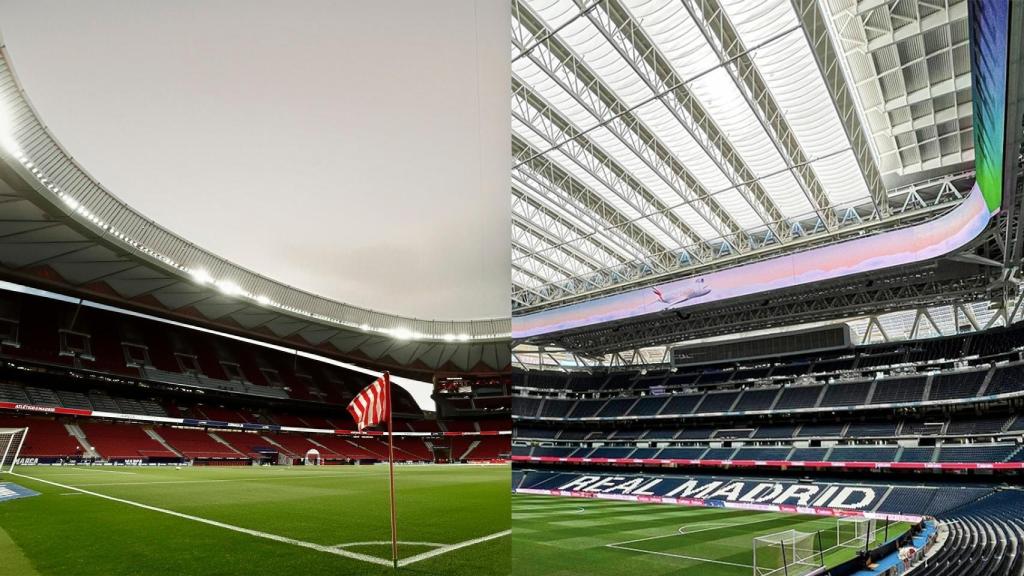El estadio Metropolitano y el Santiago Bernabéu