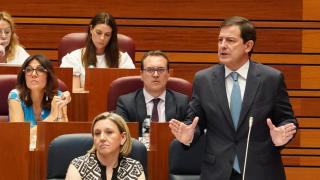Alfonso Fernández Mañueco durante una intervención en las Cortes de Castilla y León