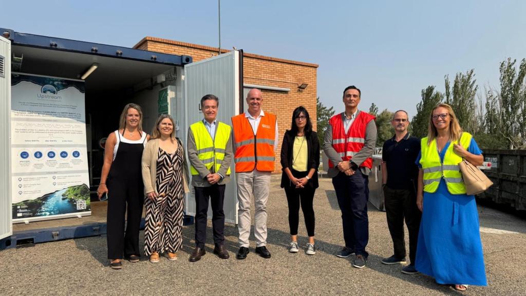 Víctor Serrano en la visita al proyecto Upstream