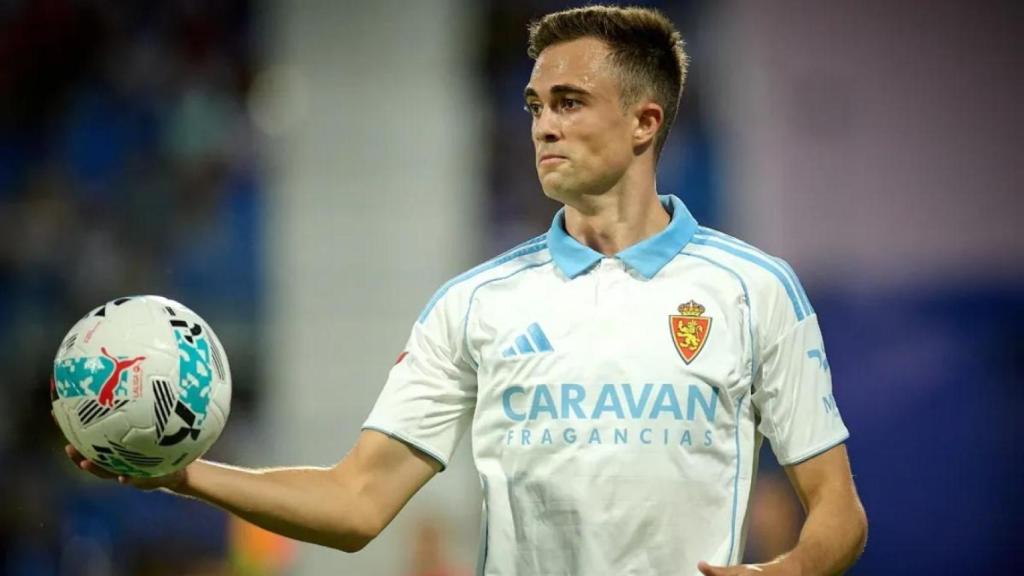 Andrés Borge con el Real Zaragoza.