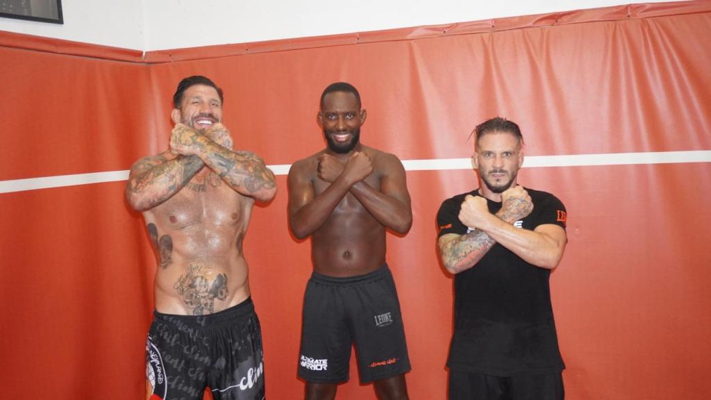 Sebishao y sus entrenadores, Jorge y Agustín Climent.