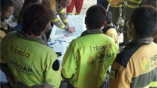 Los efectivos de Aragón, en León.