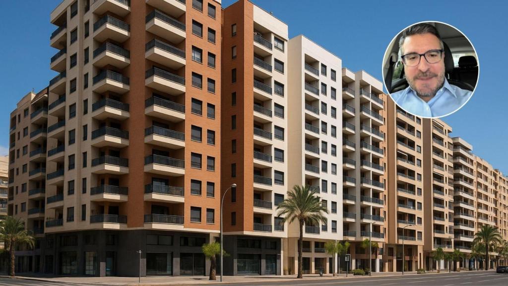 Imagen generada por IA de pisos y Sergio Gutiérrez.