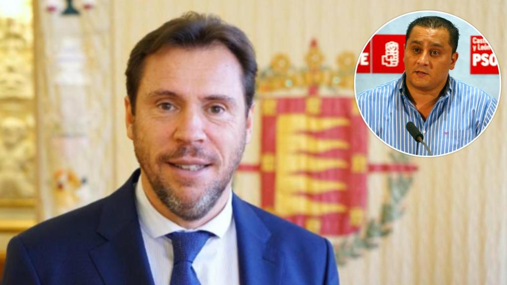 Óscar Puente junto a una imagen de Ismael Bosch