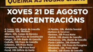 Imagen difundida en redes sociales por la plataforma 'Por un monte galego con futuro'.