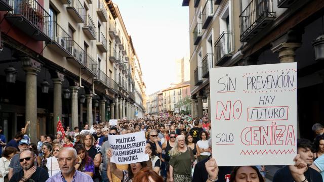 Manifestación bajo el lema 'Nuestra tierra arde. Contra el fuego de la inacción: ¡Prevención y medios ya!'