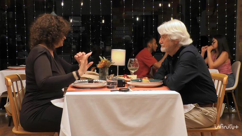 Momento de la cita entre Luis y Montse, en 'First Dates'