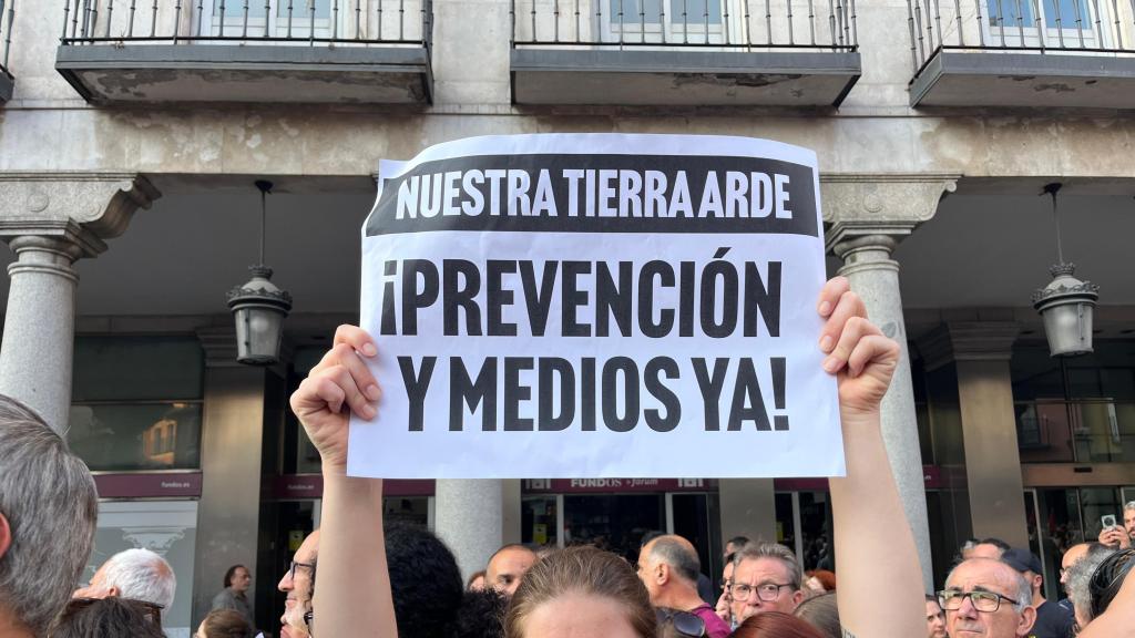 Manifestante durante la marcha.