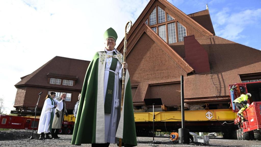 Traslado de la iglesia de Kiruna en Suecia