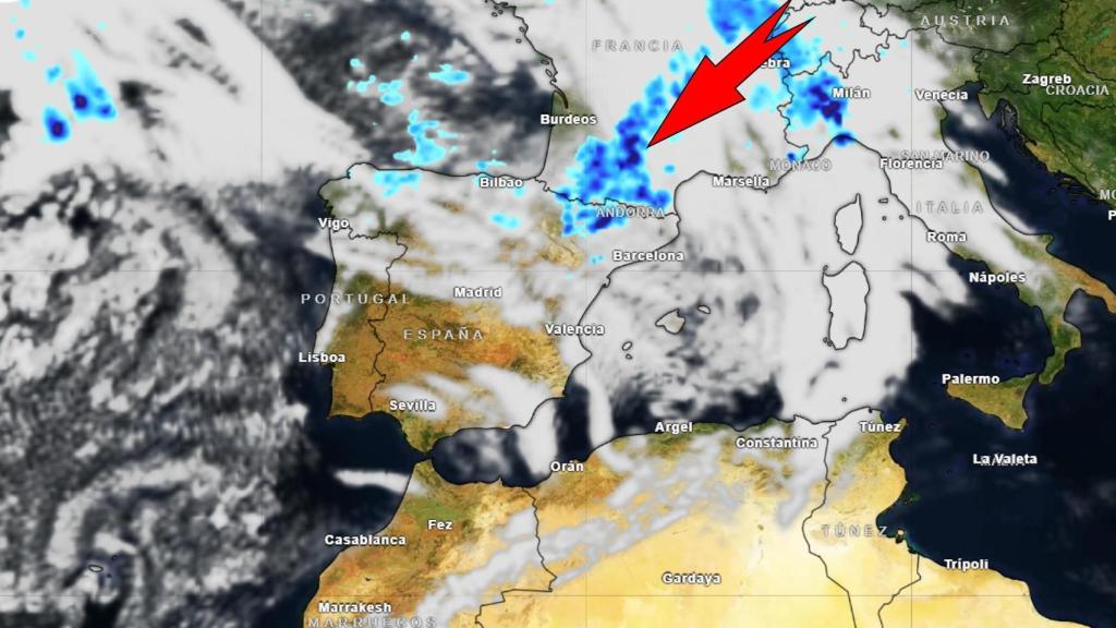 La entrada de la dana en España. Meteored.