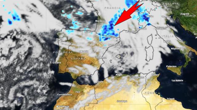 La entrada de la dana en España. Meteored.