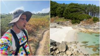 @elretodedavid consiste en recorrer toda la costa de la península ibérica a pie