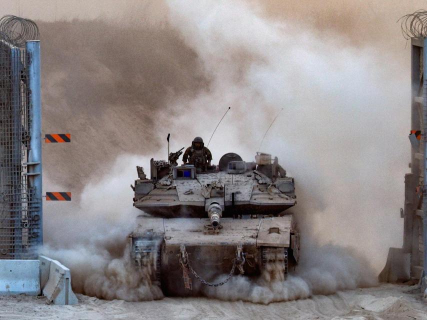 Un tanque Merkava de Israel en la Franja de Gaza.