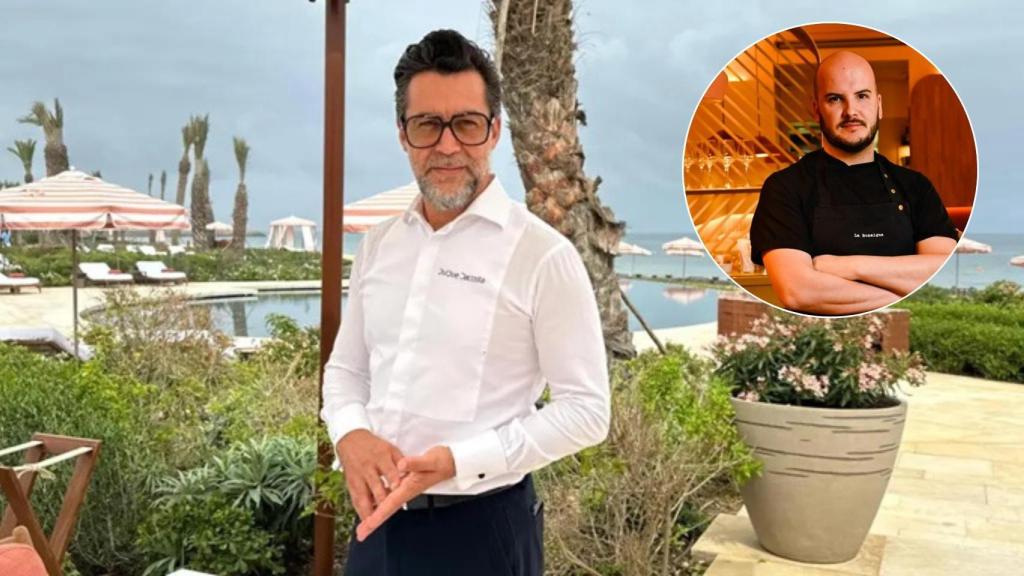 El chef Quique Dacosta y Víctor Pardo.