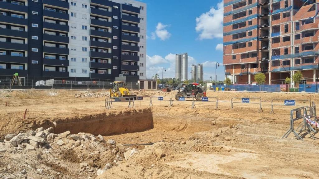 Obras en la parcela de Quart de Poblet.