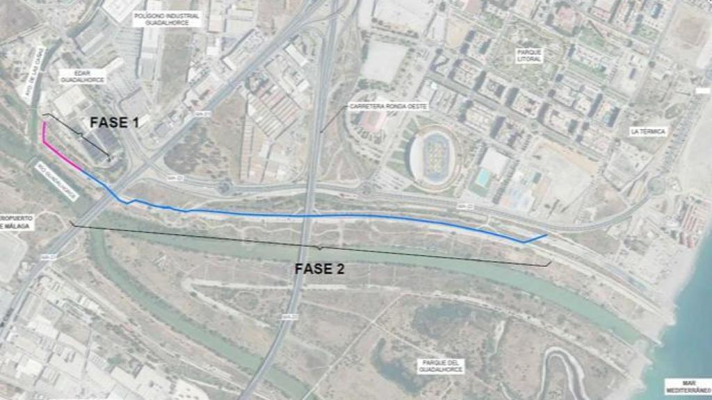 Trazado que tendrán las nuevas tuberías.