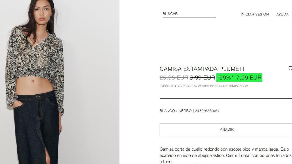 Camisa estampada. Ref. 2482/656/064