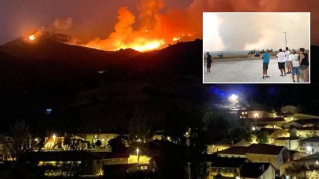 Las llamas vistas desde Guardo y algunos vecinos