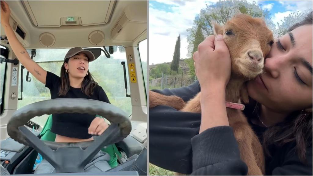 Andrea Burriel (27), 'agroinfluencer' que dejó su vida en Barcelona para mudarse a un pueblo de la España vaciada. EE