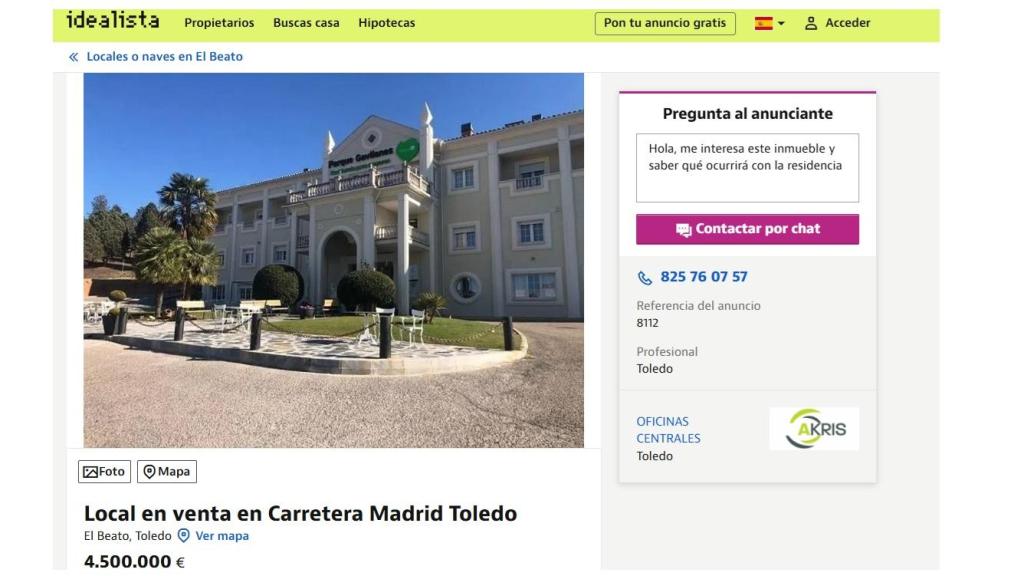 Anuncio inmobiliario.