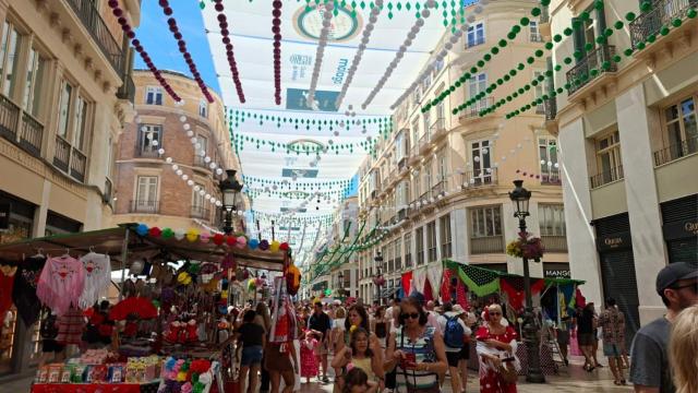 Calle Larios durante la Feria de Málaga.