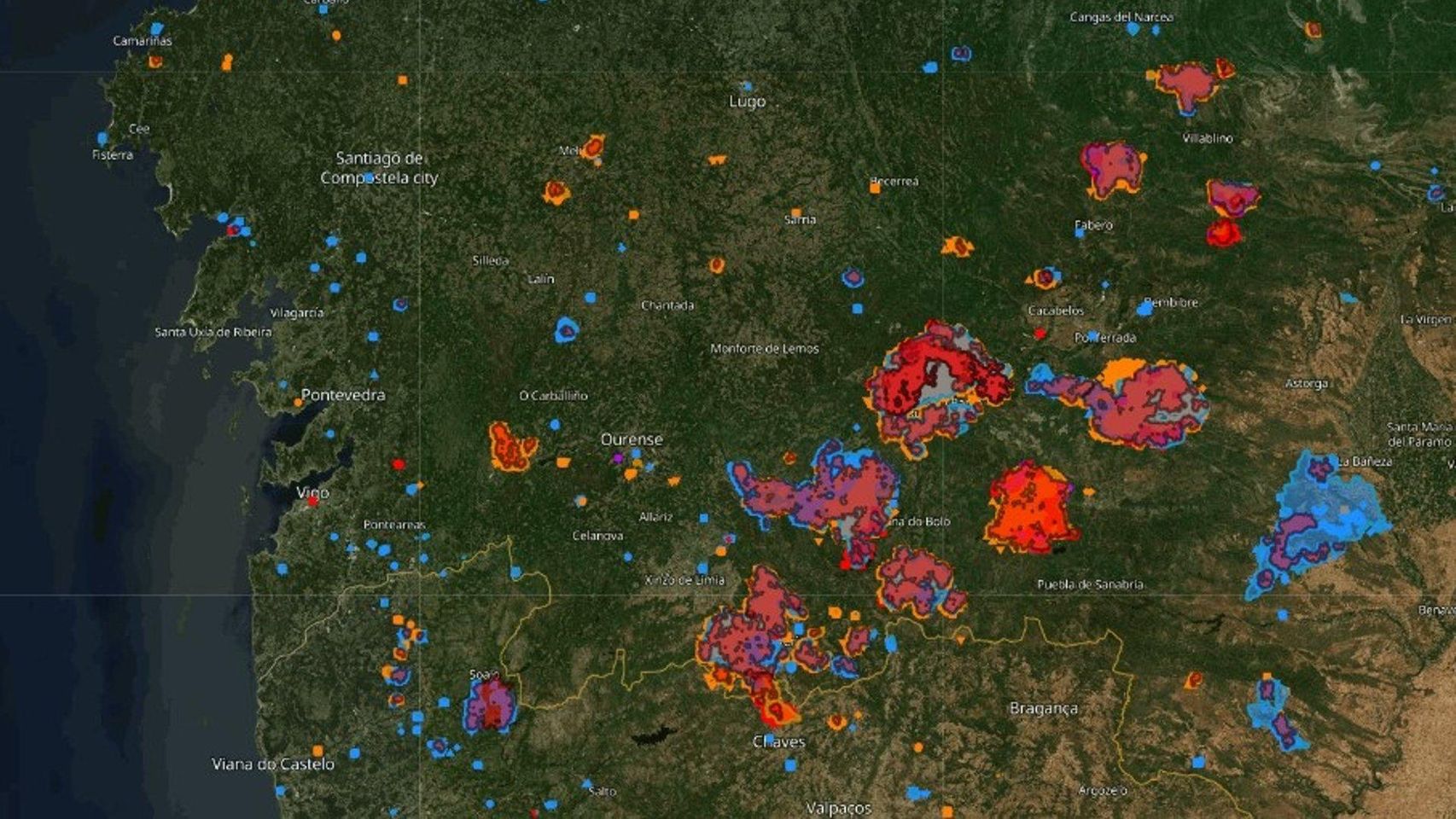 Las hectáreas arrasadas por los incendios en Galicia superan las 158. ...