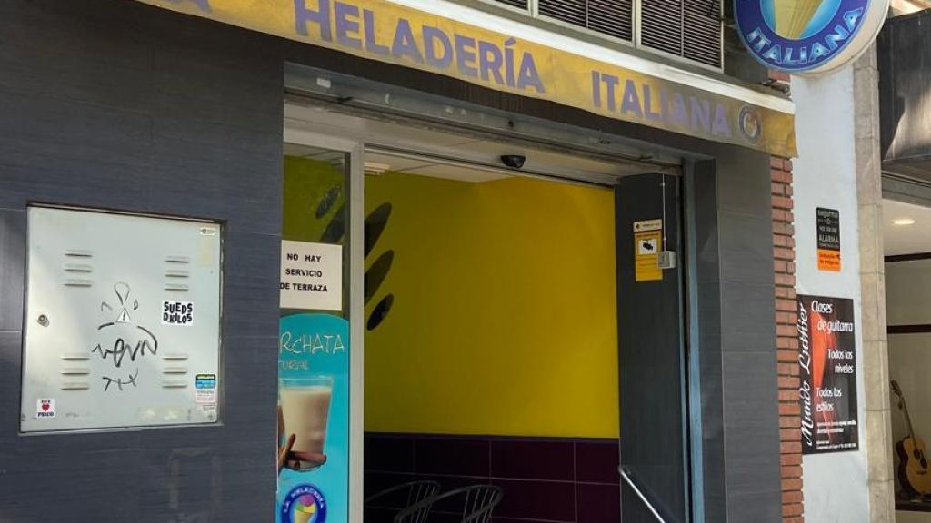 Exterior de esta heladería.