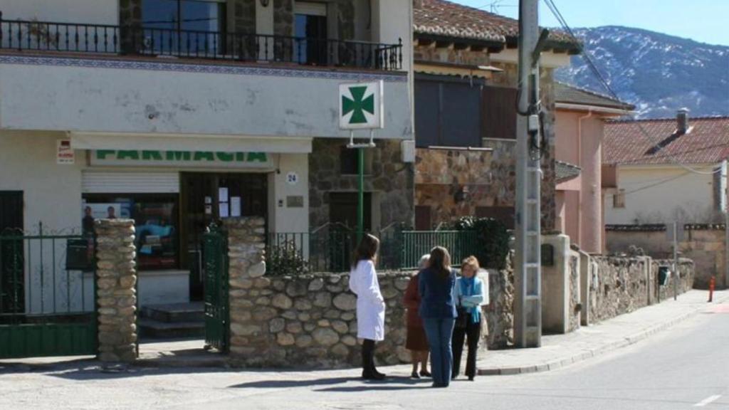 Farmacia rural. Imagen de archivo.