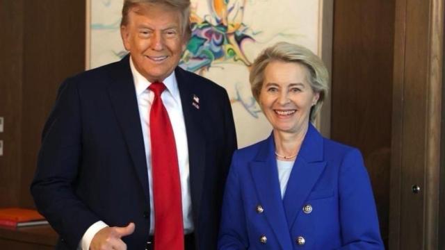 Donald Trump y Úrsula Von der Leyen.