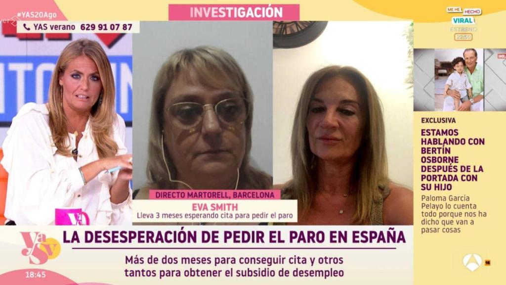 María Ángeles y Eva Smith en 'Y Ahora Sonsóles'