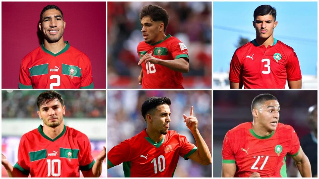 De izq. a der: Achraf, Abde y Yusi, en la fila de arriba; Brahim, Ilias y Sannadi, abajo